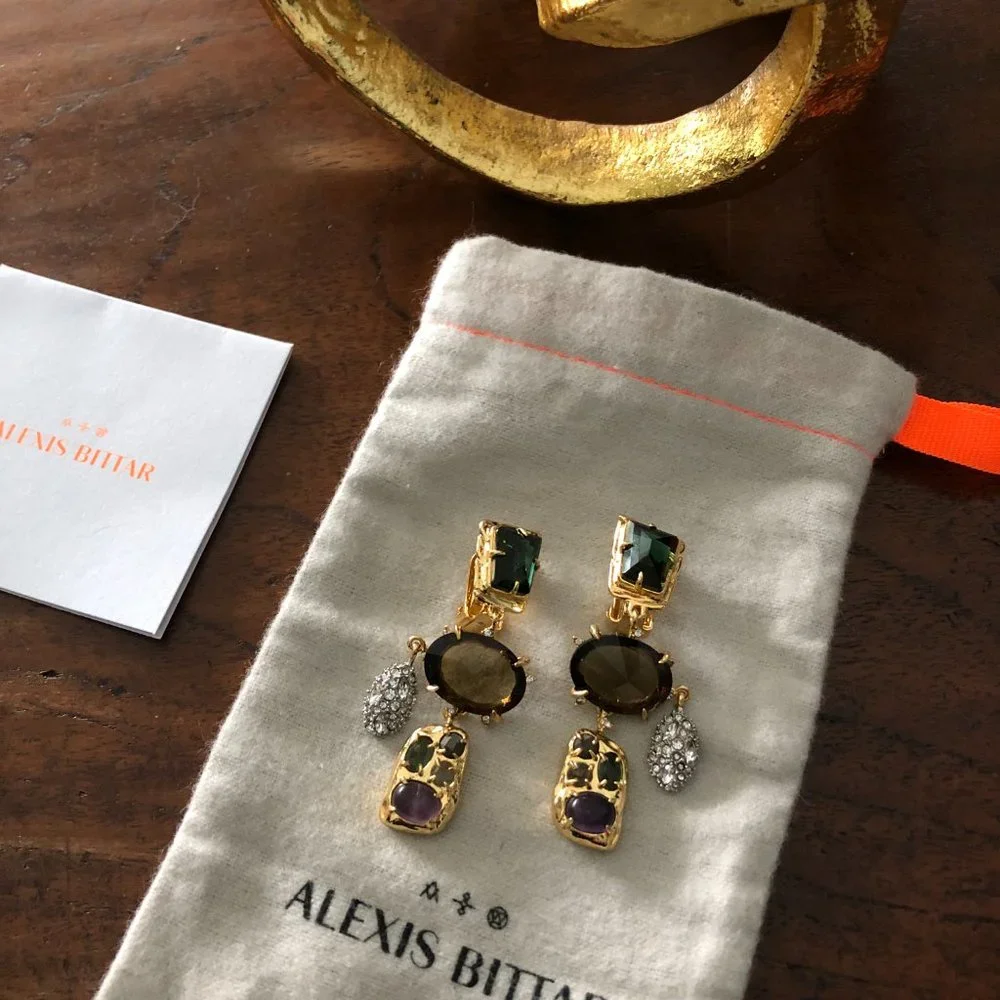 🖤 NEW Alexis Bittar Mixed Charm Drop Earrings